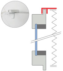 Montage auf dem Fensterrahmen, ohne Bohren, mit Klemmhaltern freihängend, nur für PVC Fenster