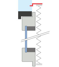 Wandmontage, freihängend