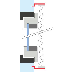 Wandmontage, verspannt